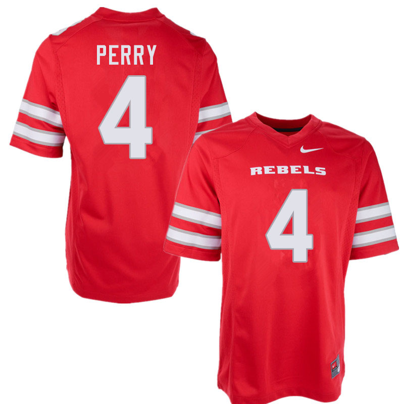 Men #4 Alex Perry UNLV Rebels College Football Jerseys Sale-Red - Click Image to Close